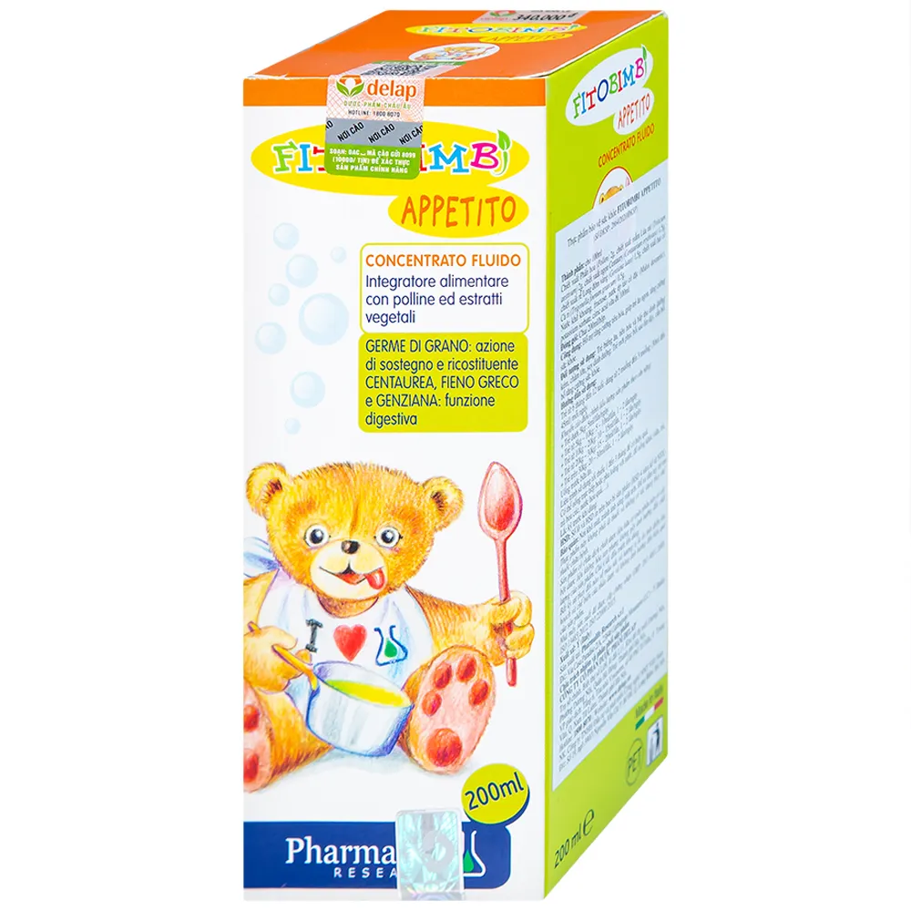 SIRO HỖ TRỢ GIÚP TRẺ ĂN NGON FITOBIMBI APPETITO 200ML 9