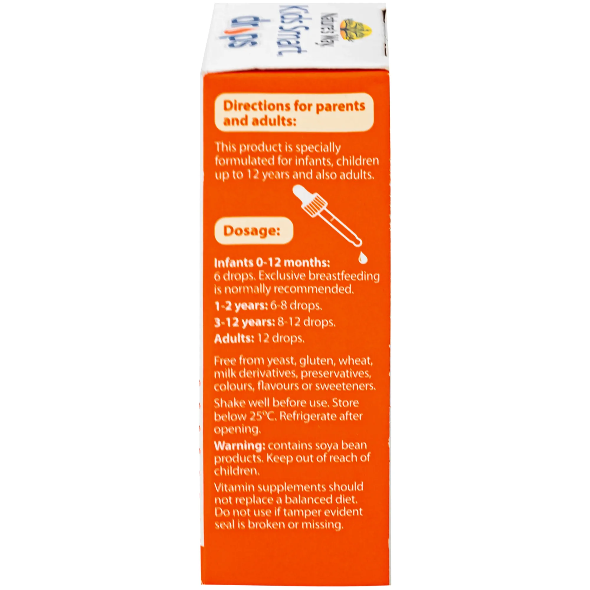 SIRO HỖ TRỢ HẤP THU CANXI, GIÚP XƯƠNG RĂNG CHẮC KHỎE NATURE'S WAY KIDS SMART DROPS VITAMIN D3+K2 11ML 15