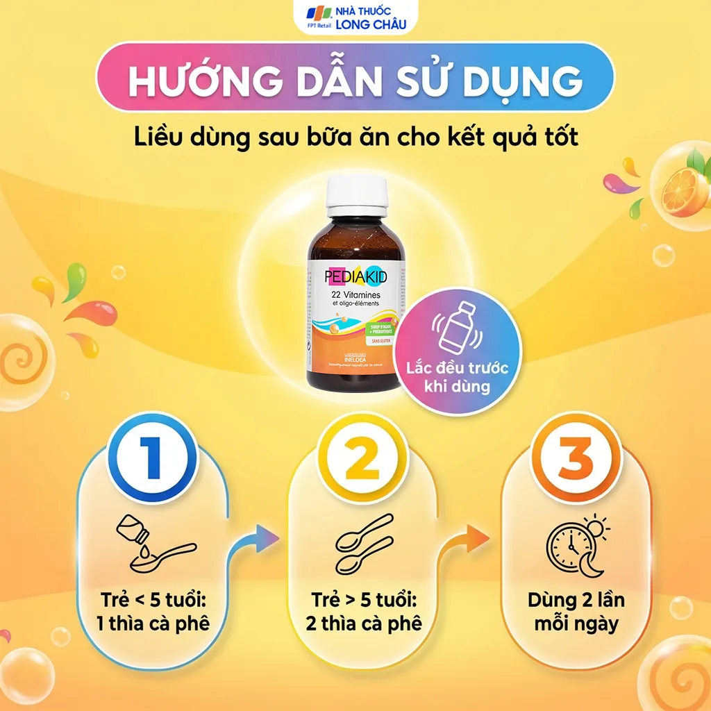 SIRO HỖ TRỢ KÍCH THÍCH THÈM ĂN PEDIAKID APPÉTIT TONUS 125ML 5
