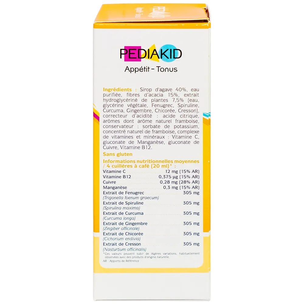 SIRO HỖ TRỢ KÍCH THÍCH THÈM ĂN PEDIAKID APPÉTIT TONUS 125ML 9