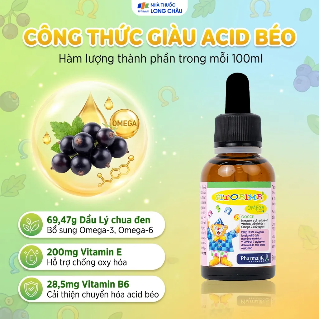 SIRO HỖ TRỢ PHÁT TRIỂN NÃO CHO TRẺ FITOBIMBI OMEGA JUNIOR 30ML 4