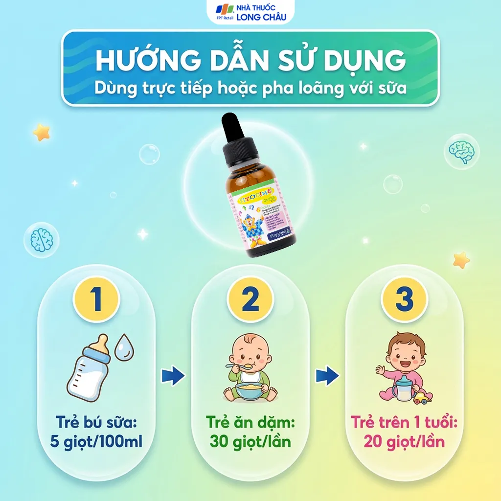 SIRO HỖ TRỢ PHÁT TRIỂN NÃO CHO TRẺ FITOBIMBI OMEGA JUNIOR 30ML 5