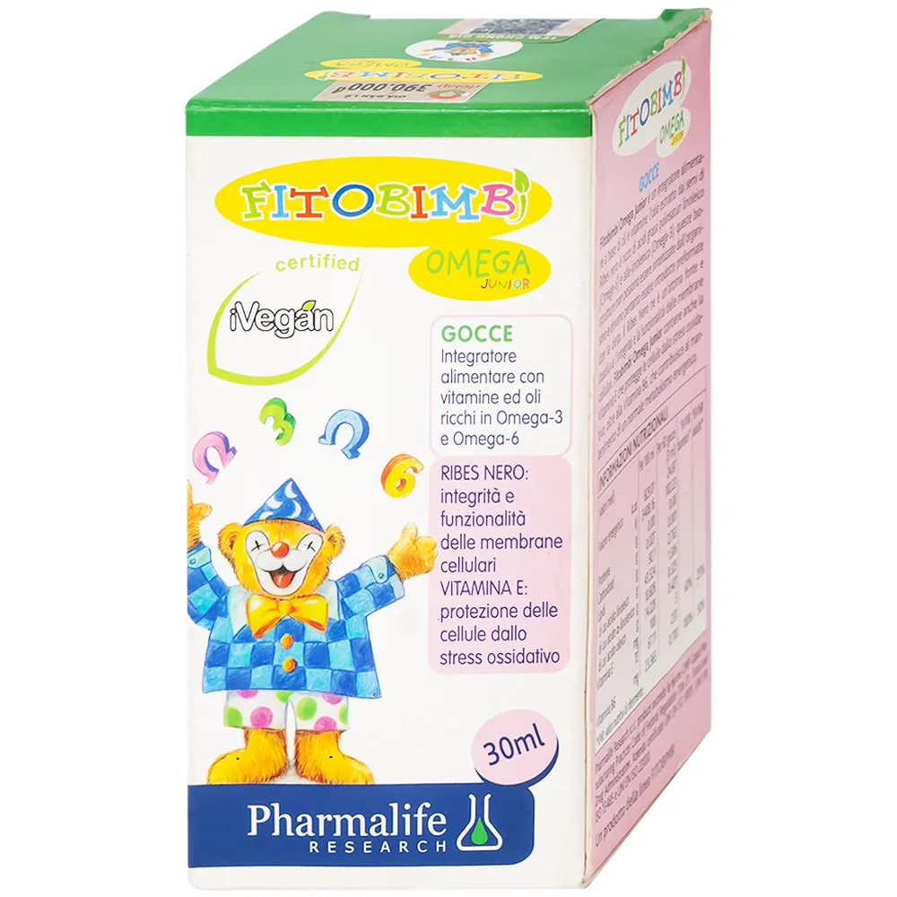 SIRO HỖ TRỢ PHÁT TRIỂN NÃO CHO TRẺ FITOBIMBI OMEGA JUNIOR 30ML 7
