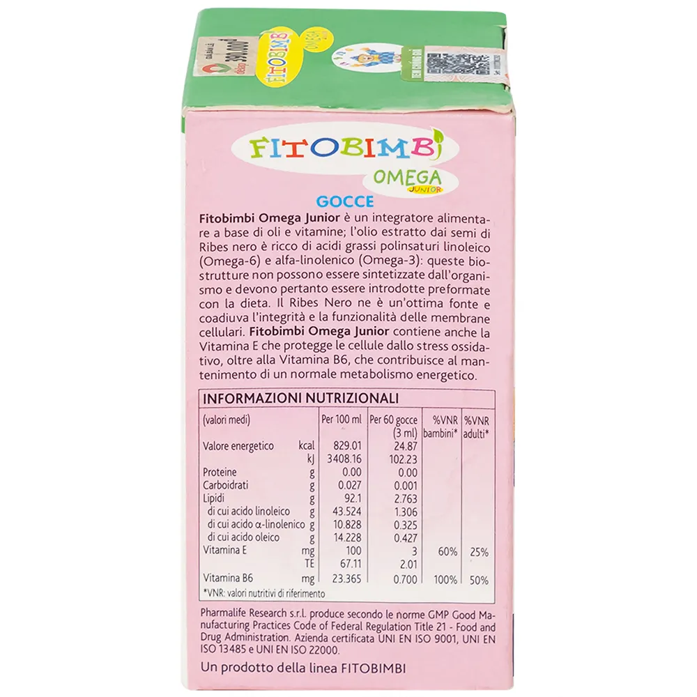 SIRO HỖ TRỢ PHÁT TRIỂN NÃO CHO TRẺ FITOBIMBI OMEGA JUNIOR 30ML 11