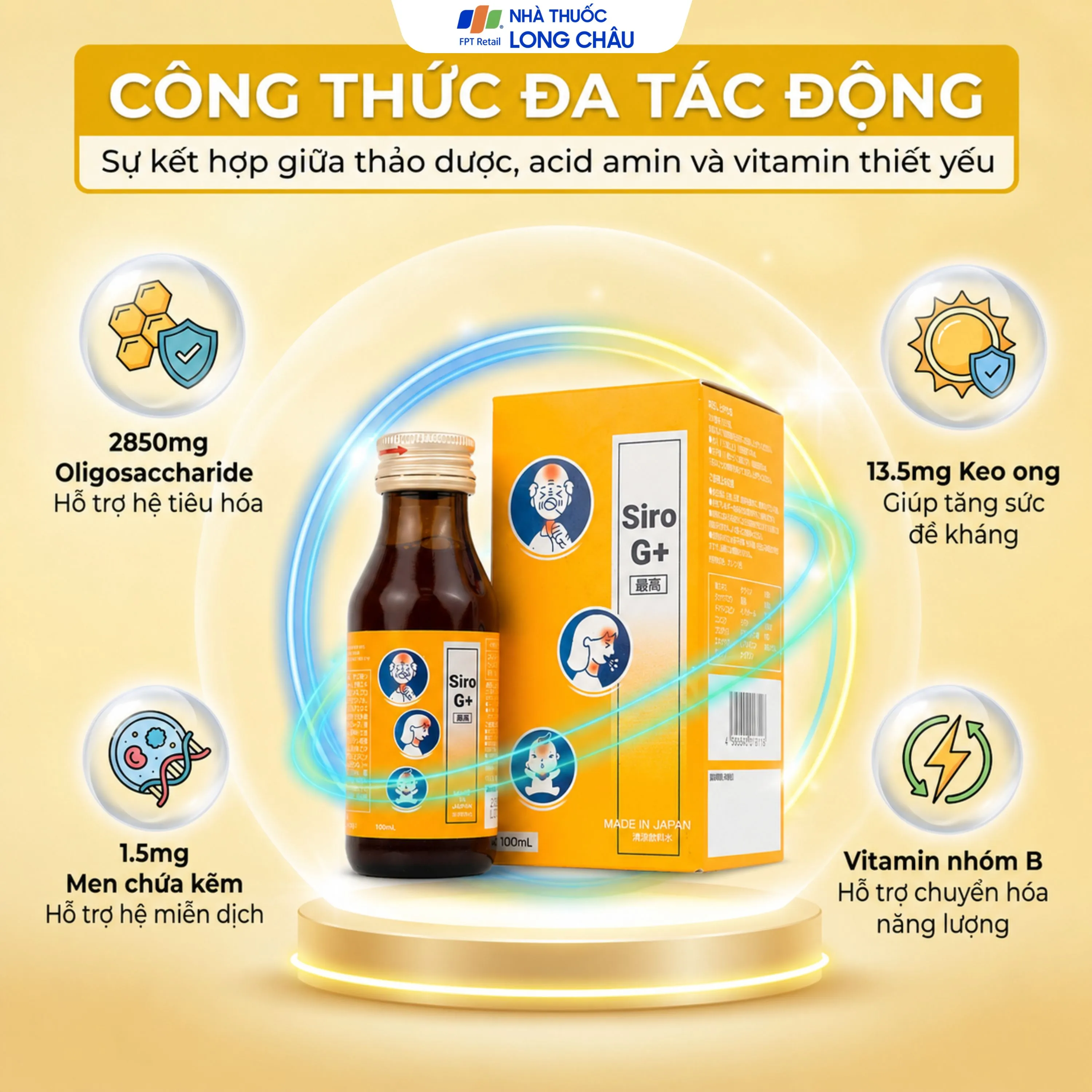 SIRO HỖ TRỢ TĂNG ĐỀ KHÁNG, HẠ SỐT KENKO G+ 100ML 3