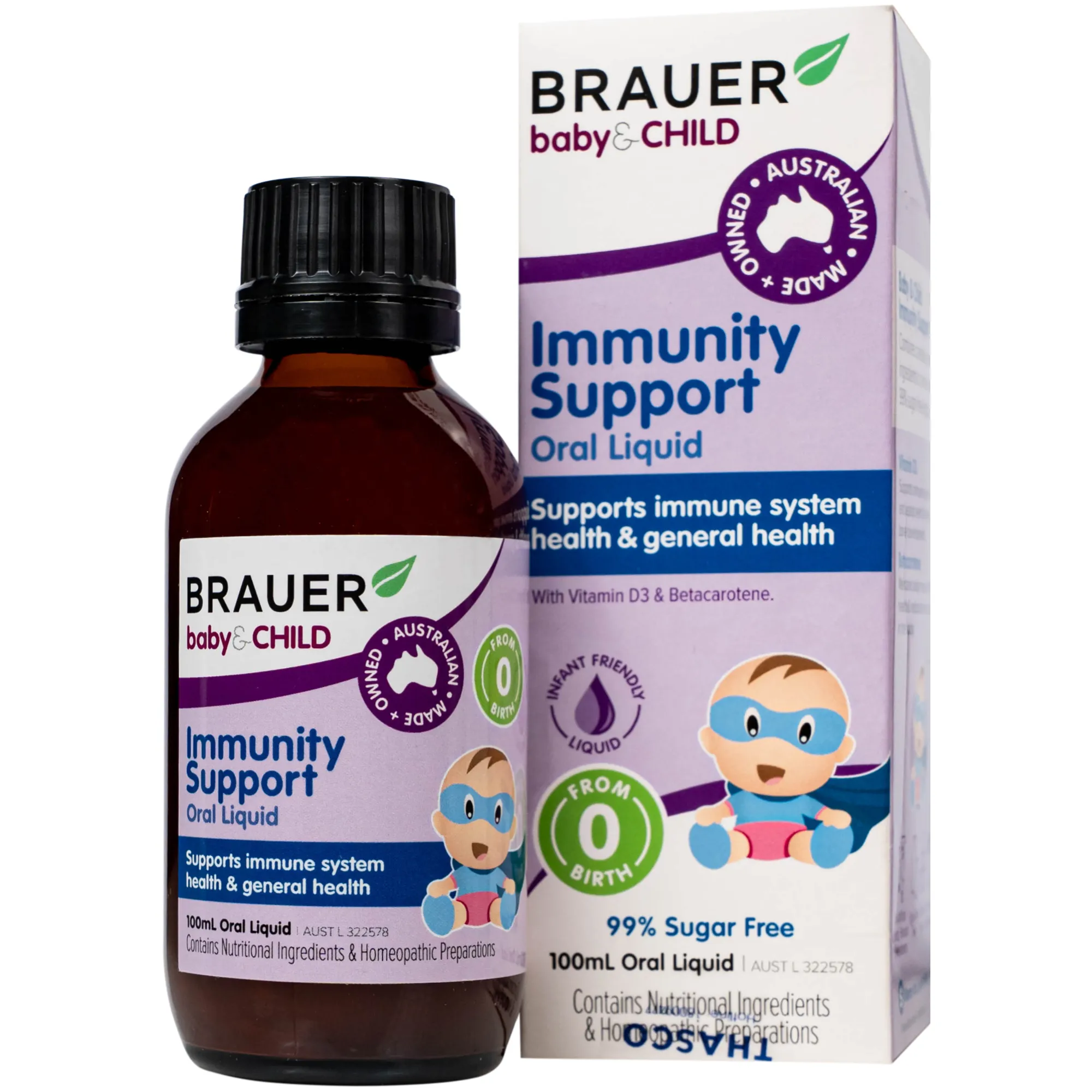 SIRO HỖ TRỢ TĂNG ĐỀ KHÁNG CHO BÉ BRAUER BABY & CHILD IMMUNITY SUPPORT 100ML