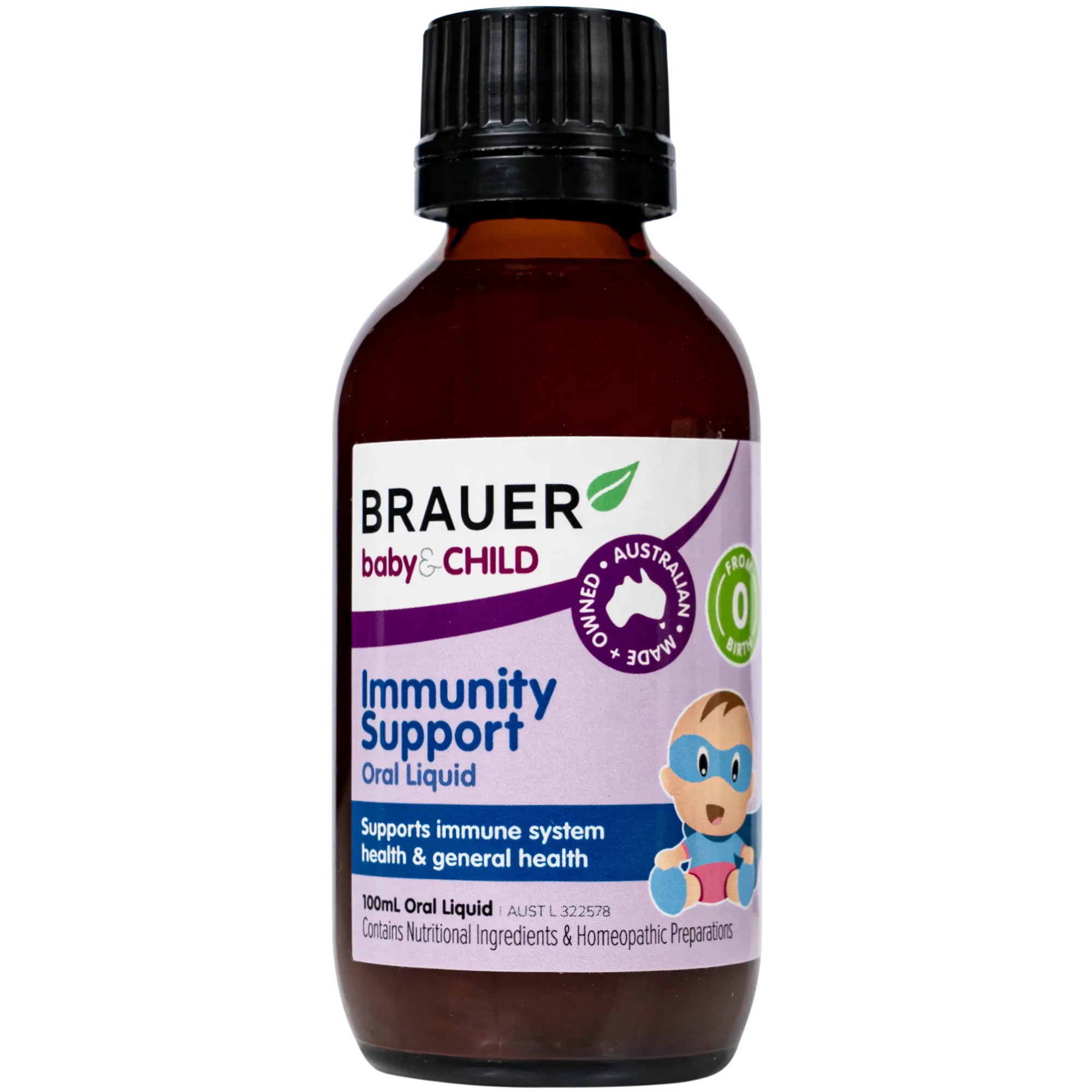 SIRO HỖ TRỢ TĂNG ĐỀ KHÁNG CHO BÉ BRAUER BABY & CHILD IMMUNITY SUPPORT 100ML 8