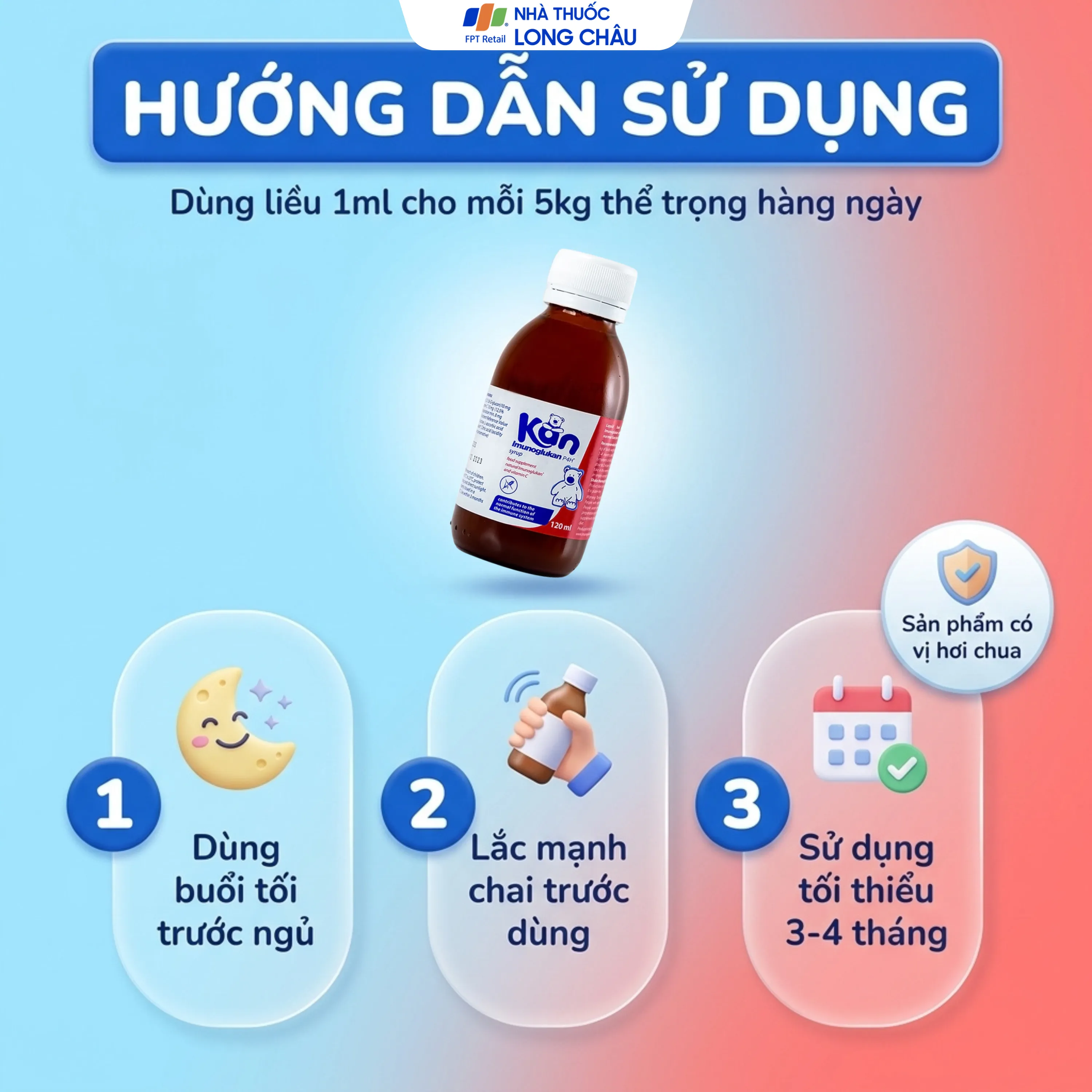 SIRO HỖ TRỢ TĂNG CƯỜNG SỨC ĐỀ KHÁNG Ở TRẺ SYRUP KAN 120ML 3