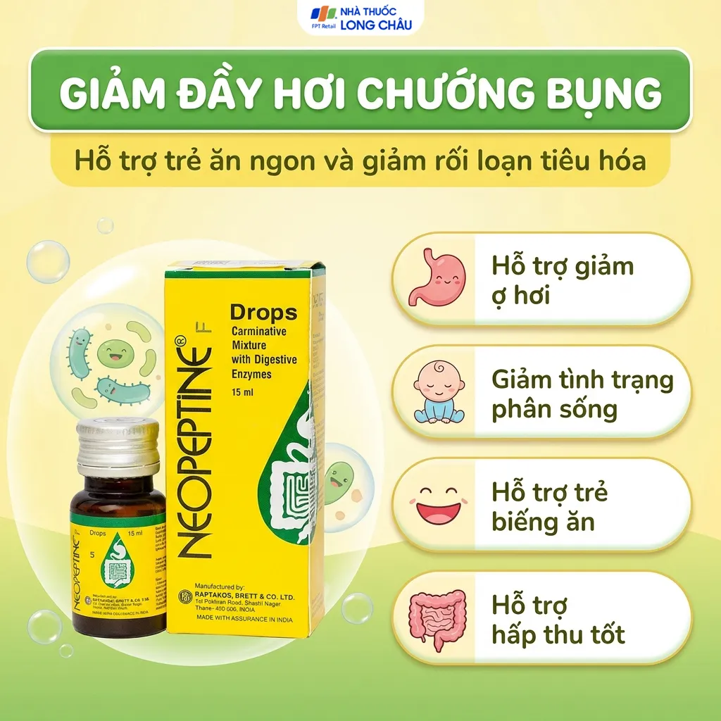 SIRO HỖ TRỢ TĂNG CƯỜNG TIÊU HÓA NEOPEPTINE F DROPS RAPTAKOS 15ML 3