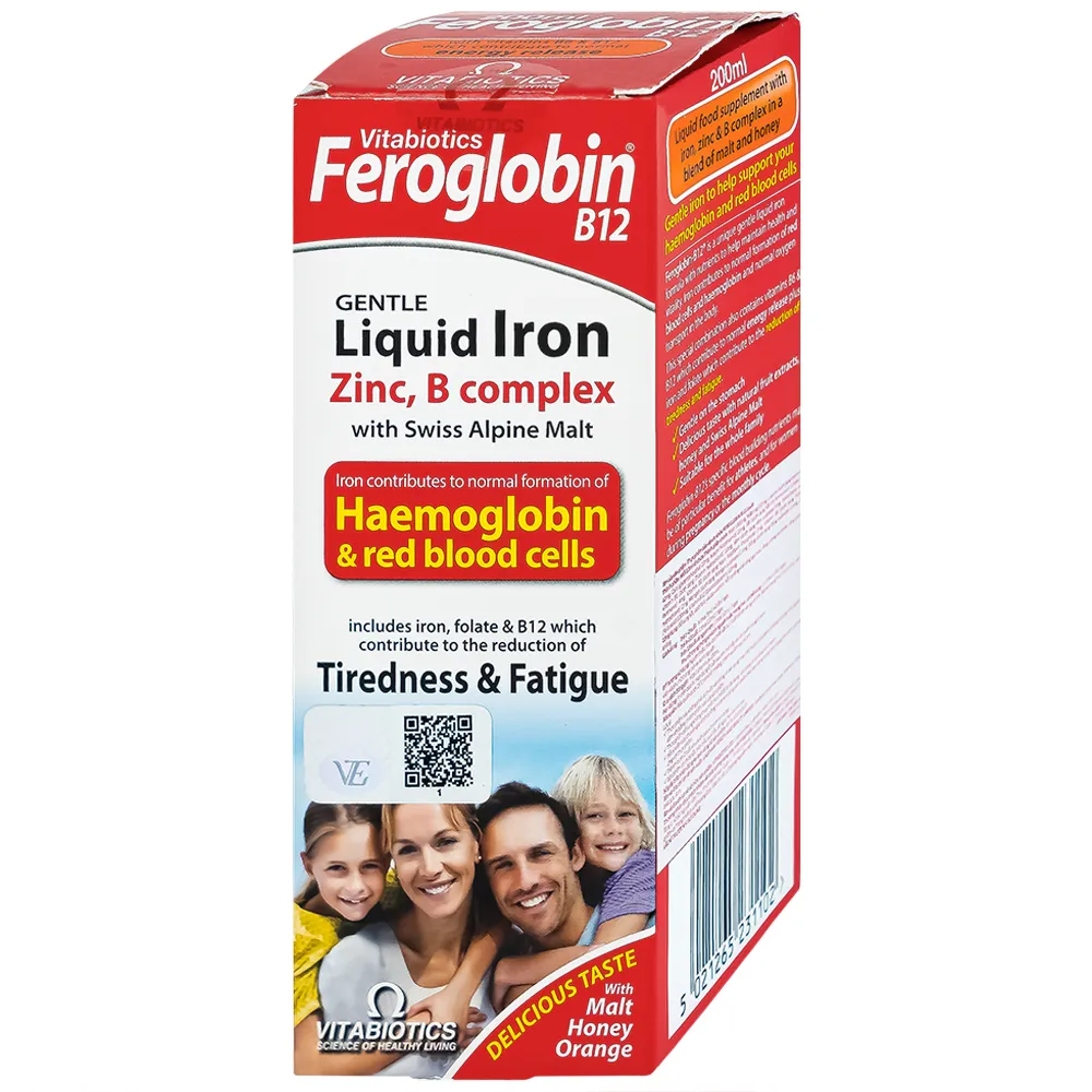SIRO HỖ TRỢ TĂNG KHẢ NĂNG TẠO MÁU FEROGLOBIN B12 VITABIOTICS 200ML 4