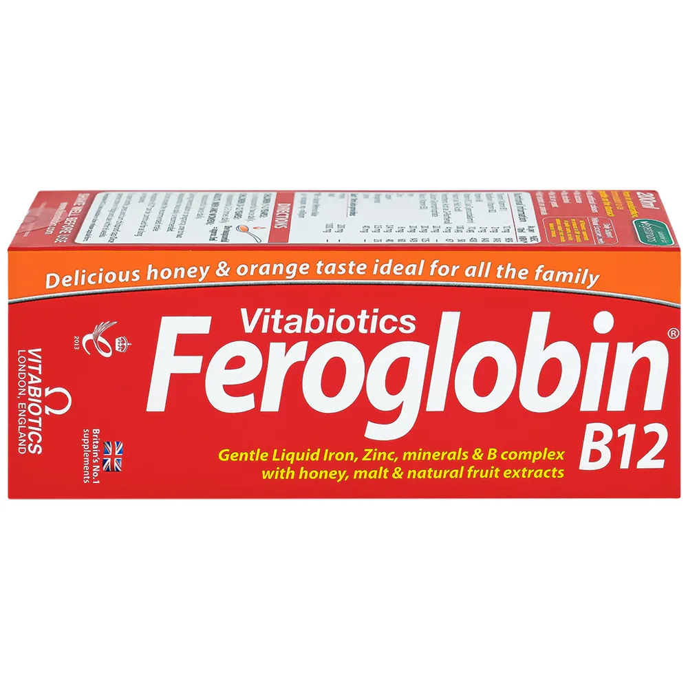 SIRO HỖ TRỢ TĂNG KHẢ NĂNG TẠO MÁU FEROGLOBIN B12 VITABIOTICS 200ML 8