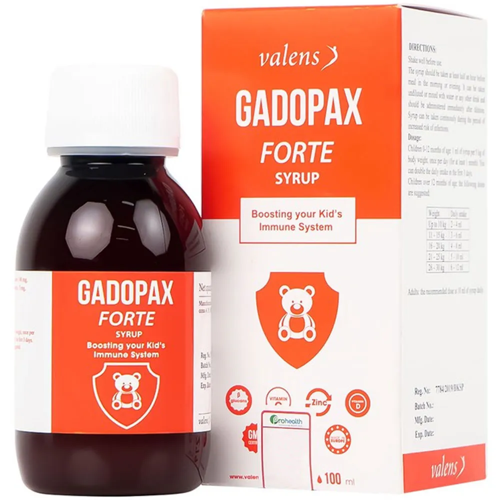 SIRO HỖ TRỢ TĂNG SỨC ĐỀ KHÁNG GADOPAX FORTE VALENS 100ML