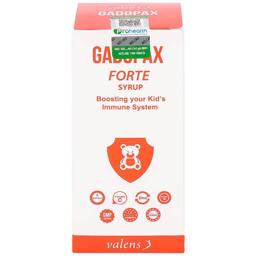 SIRO HỖ TRỢ TĂNG SỨC ĐỀ KHÁNG GADOPAX FORTE VALENS 100ML 7