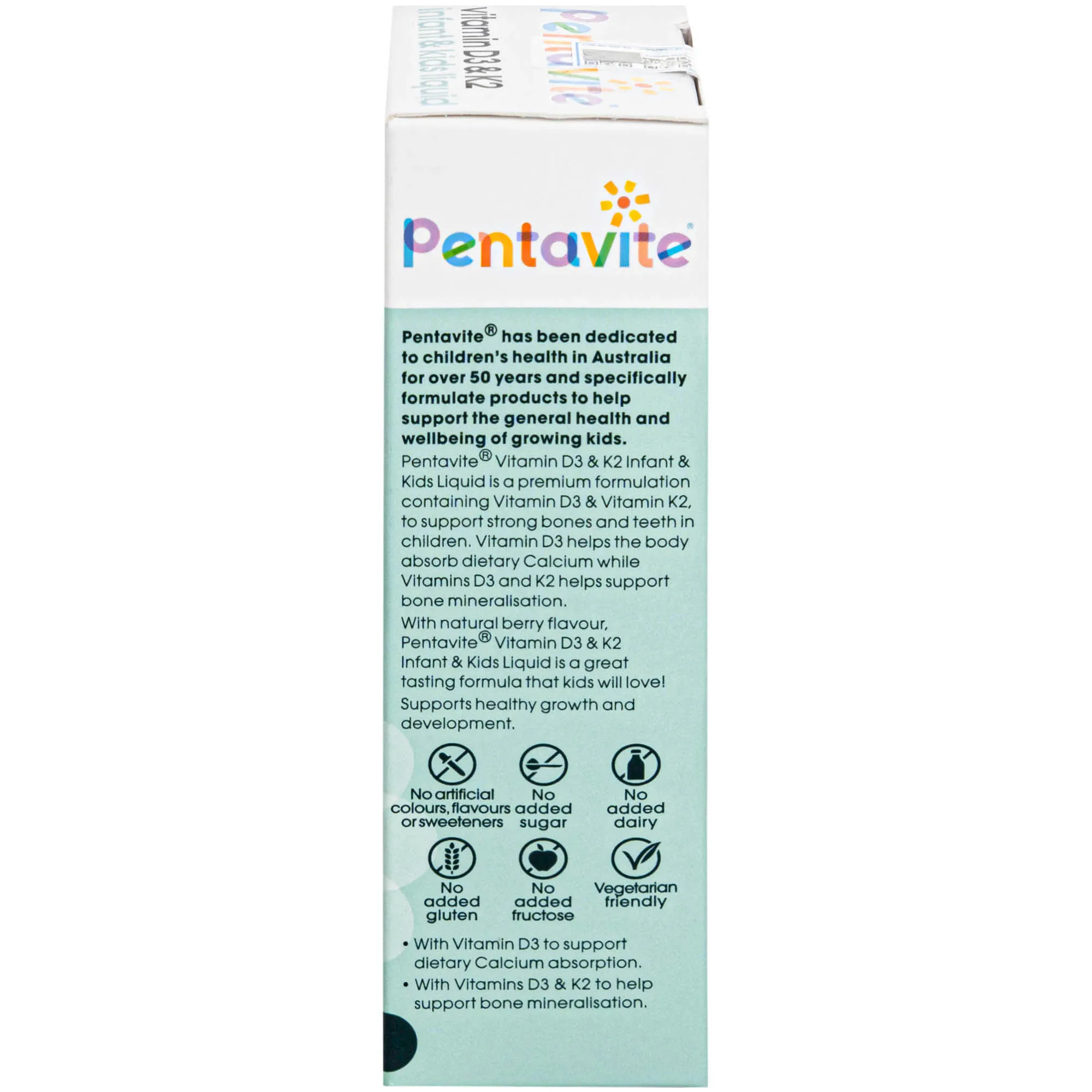 SIRO HỖ TRỢ XƯƠNG VÀ RĂNG CHẮC KHOẺ PENTAVITE VITAMIN D3 & K2 INFANT & KID LIQUID 30ML 4