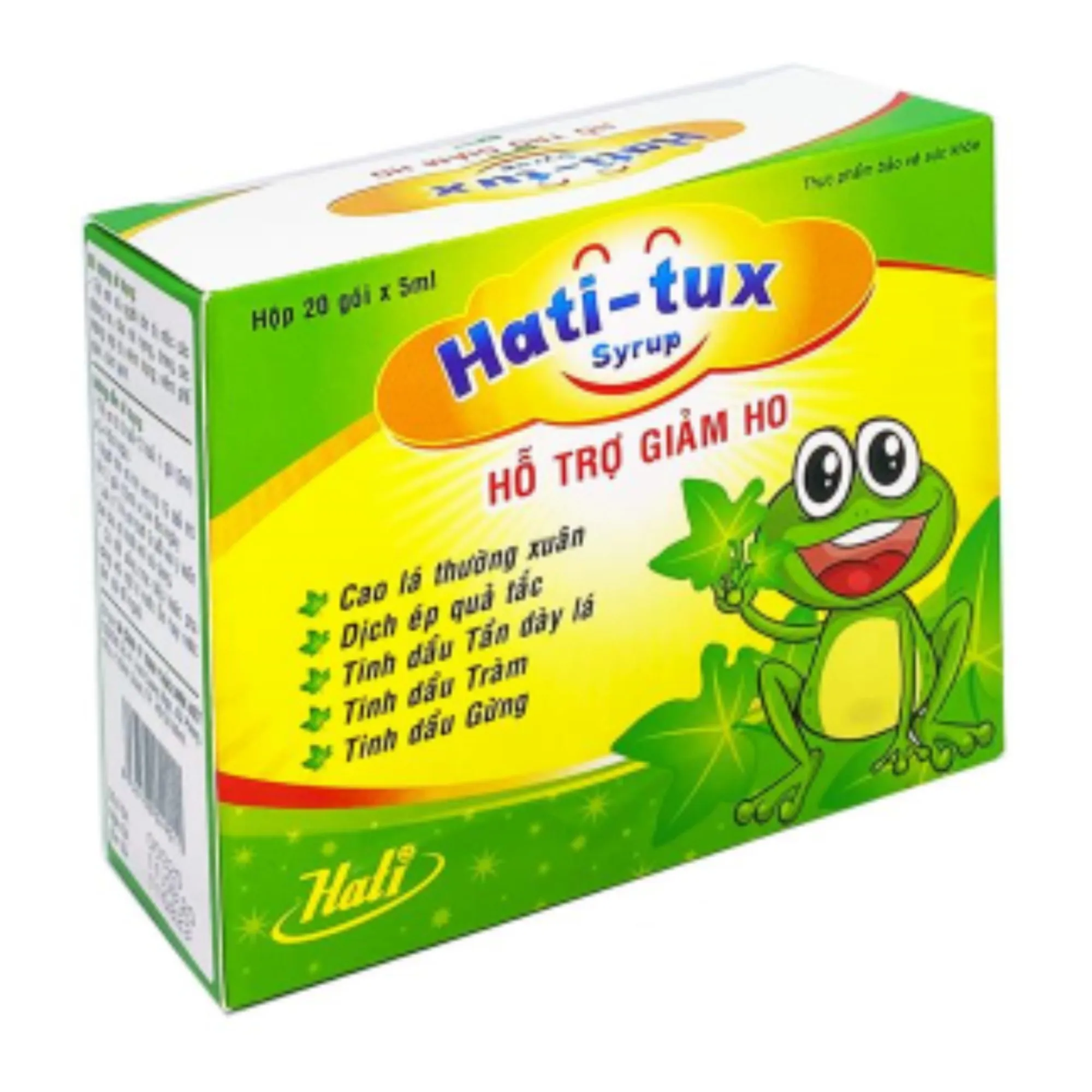 Siro Hati-Tux – Hỗ trợ giảm ho, long đờm, giảm đau rát họng hiệu quả (Hộp 20 gói x 5ml)