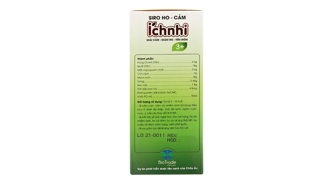 Siro Ho - Cảm Ích Nhi 3+ chai 90ml 4