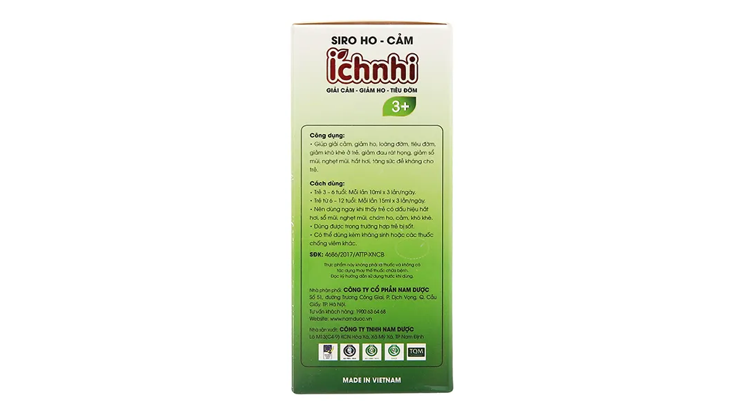 Siro Ho - Cảm Ích Nhi 3+ chai 90ml 5