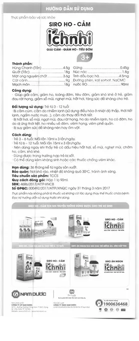 Siro Ho - Cảm Ích Nhi 3+ chai 90ml 8