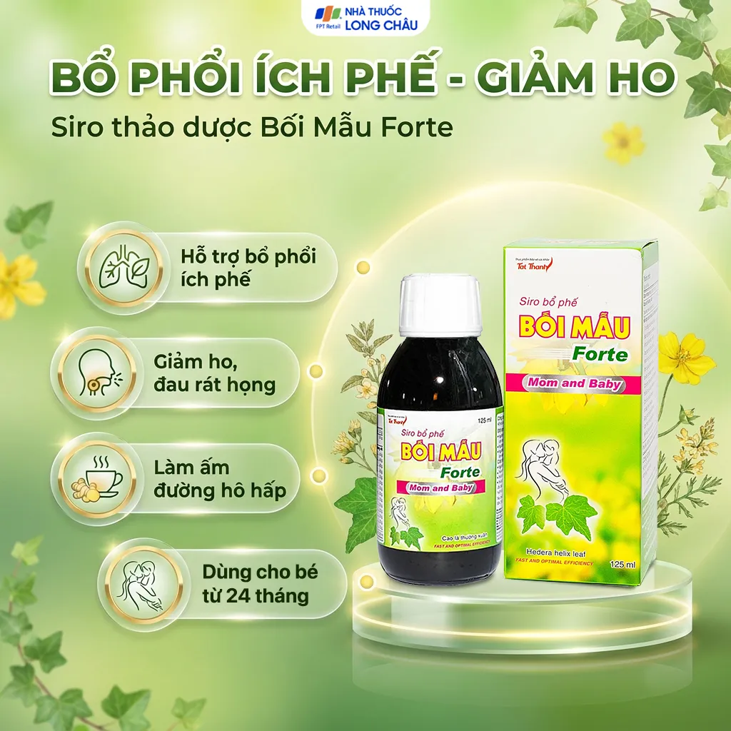 SIRO HO, BỔ PHẾ BỐI MẪU FORTE MOM AND BABY TẤT THÀNH 125ML 2