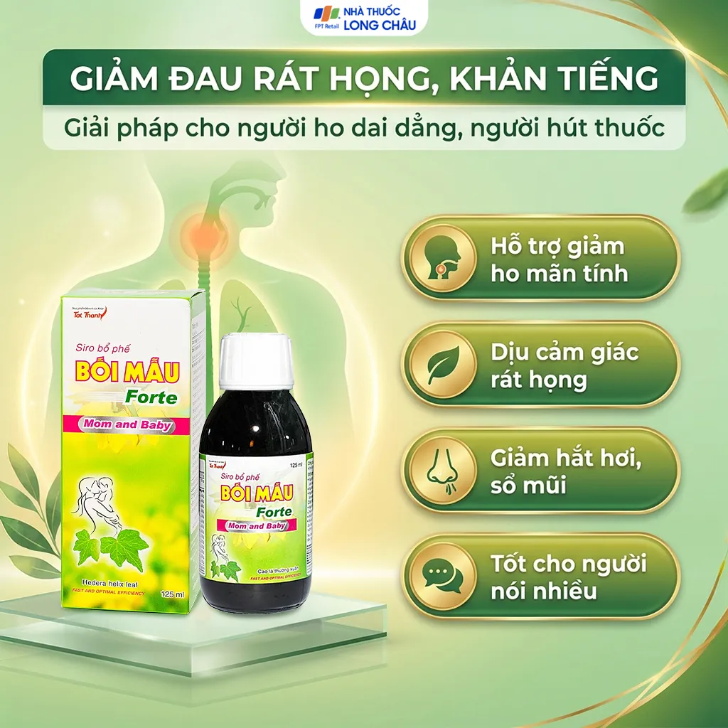 SIRO HO, BỔ PHẾ BỐI MẪU FORTE MOM AND BABY TẤT THÀNH 125ML 4