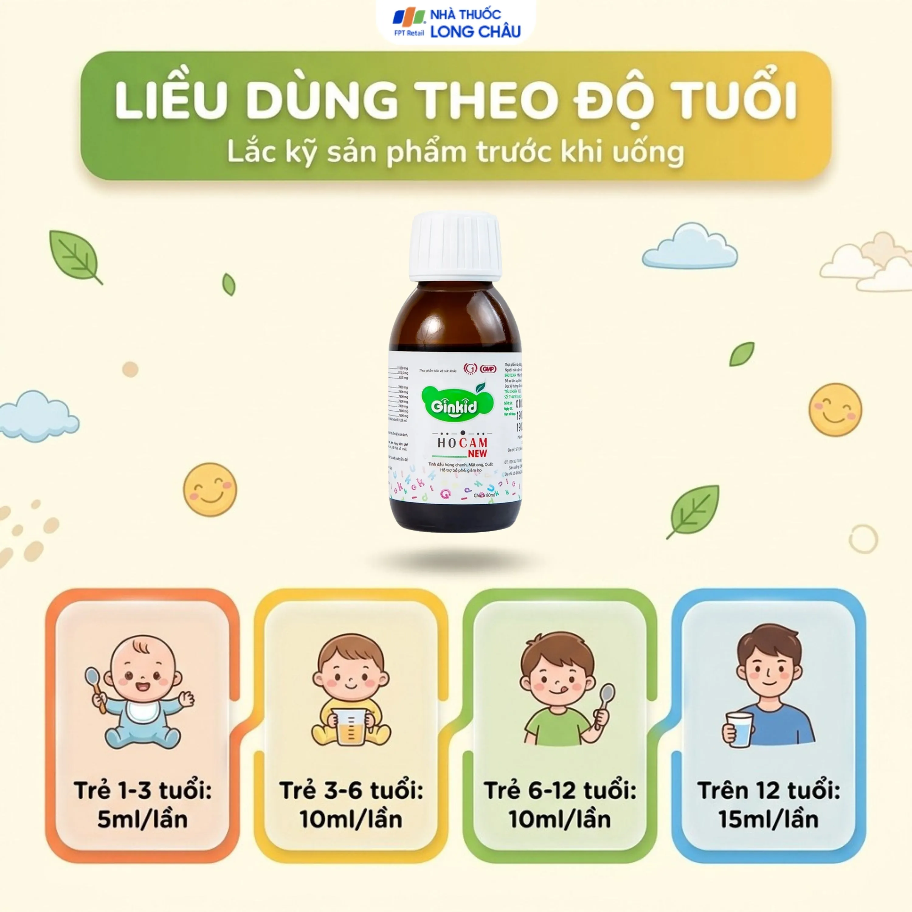 SIRO HO, BỔ PHẾ GINKID HOCAM NEW 80ML 5