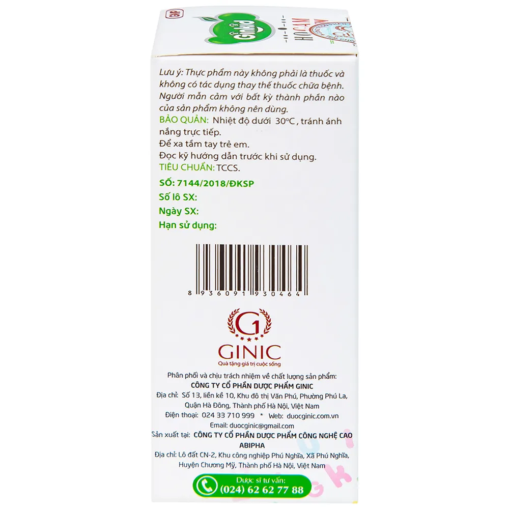 SIRO HO, BỔ PHẾ GINKID HOCAM NEW 80ML 9
