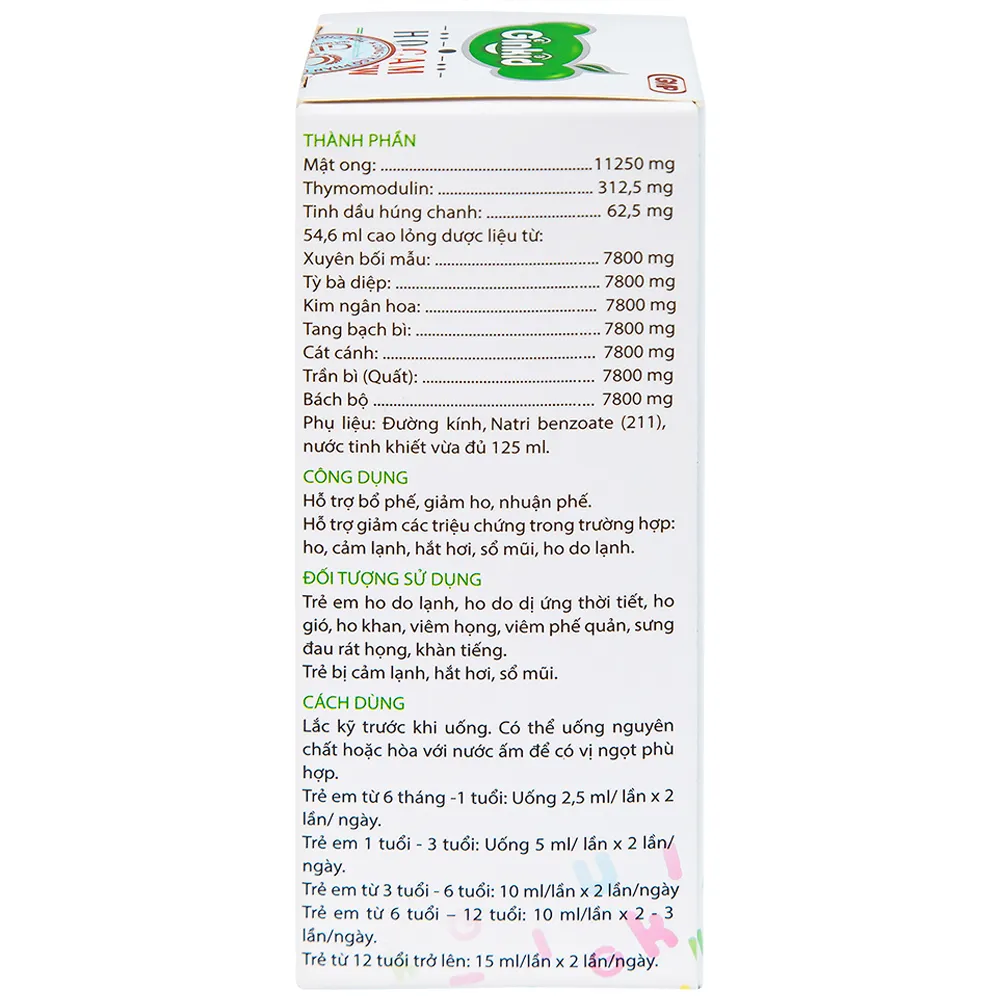 SIRO HO, BỔ PHẾ GINKID HOCAM NEW 80ML 10