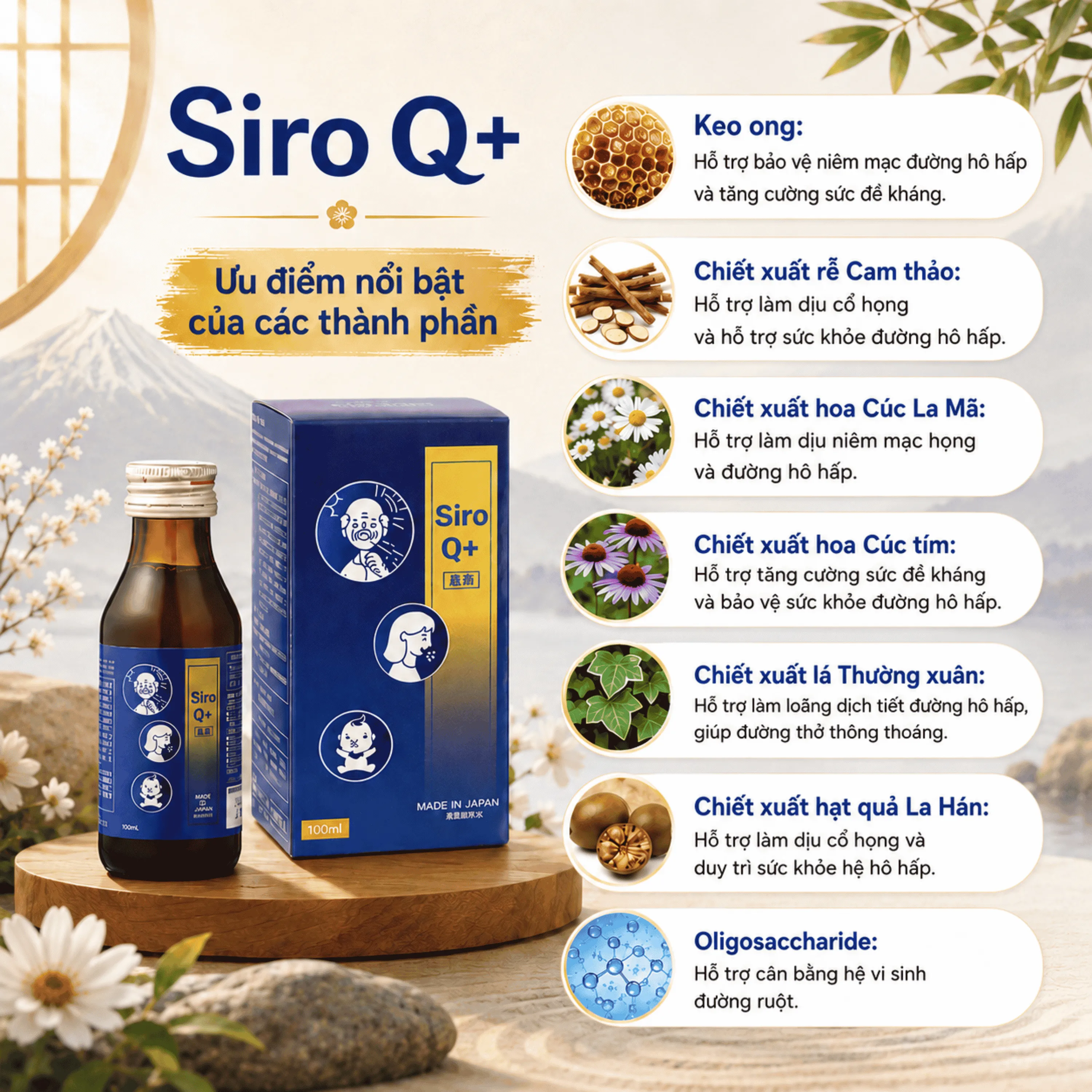 SIRO HO, TỐT CHO ĐƯỜNG HÔ HẤP KENKO Q+ 100ML 3