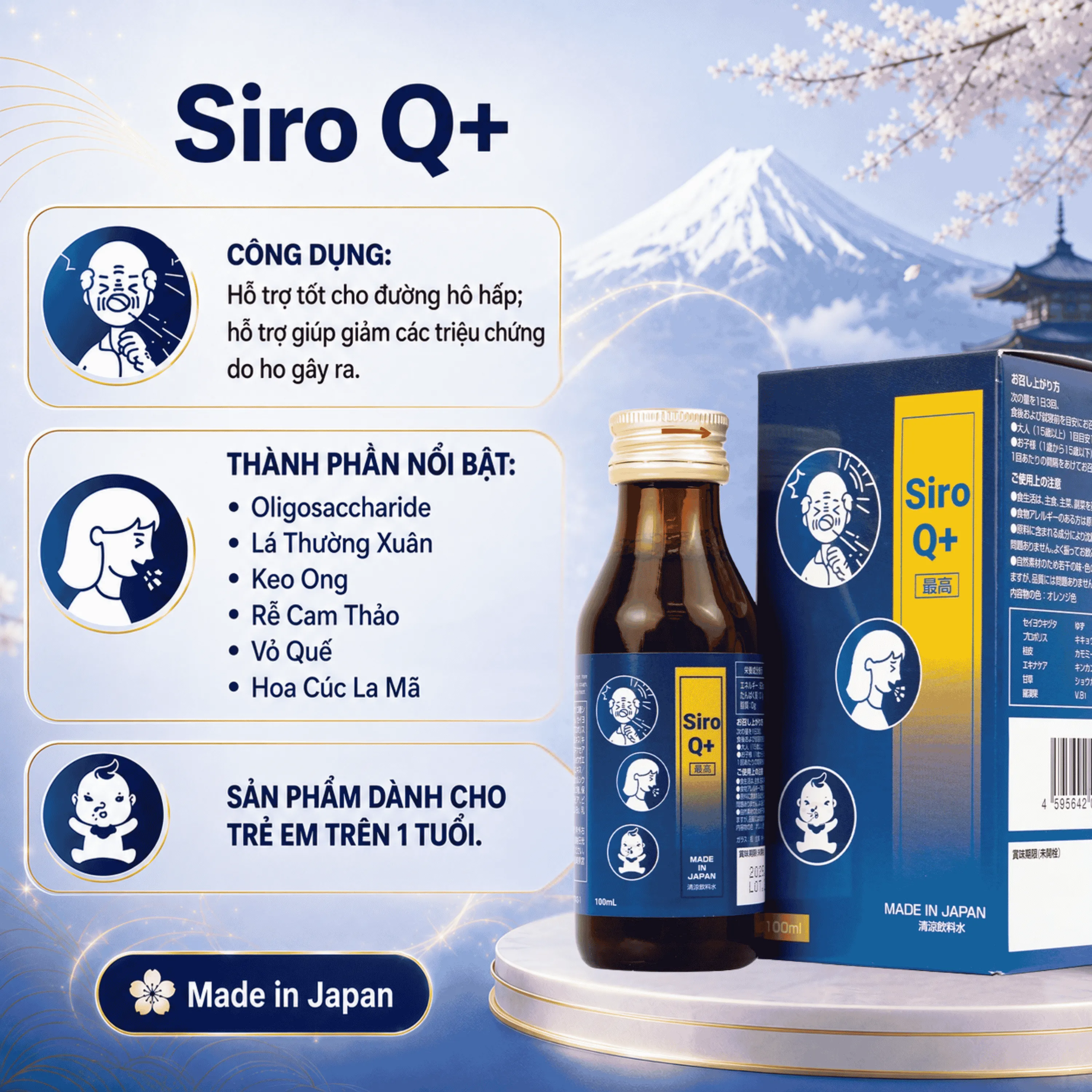 SIRO HO, TỐT CHO ĐƯỜNG HÔ HẤP KENKO Q+ 100ML 4