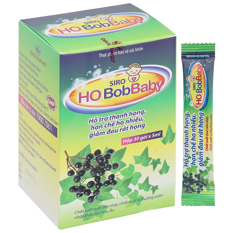Siro Ho Bobbaby hỗ trợ hạn chế ho; giảm đau rát họng hộp 30 gói x 5ml 3
