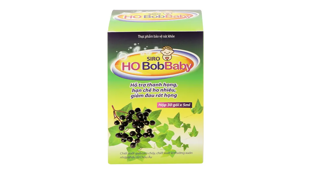 Siro Ho Bobbaby hỗ trợ hạn chế ho; giảm đau rát họng hộp 30 gói x 5ml 11
