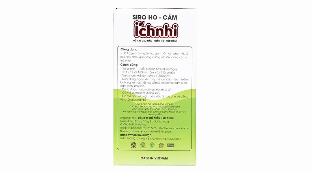 Siro Ho Cảm Ích Nhi hộp 30 gói 4