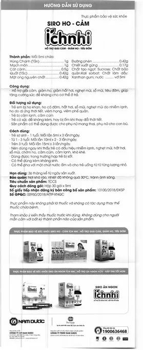 Siro Ho Cảm Ích Nhi hộp 30 gói 8