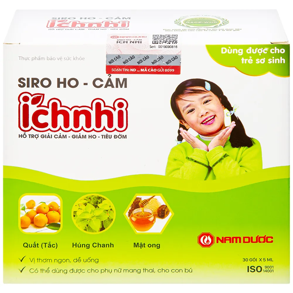 SIRO HO CẢM ÍCH NHI NAM DƯỢC 30 GÓI X 5ML 6