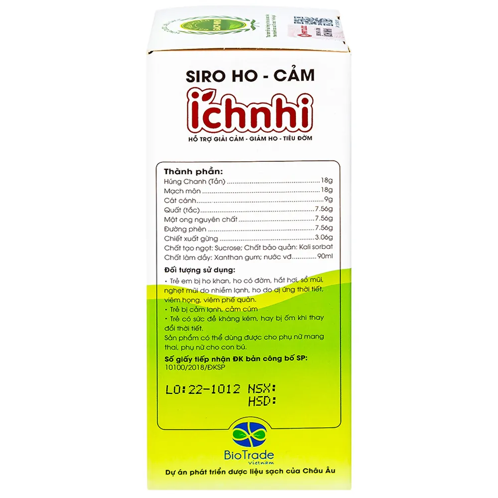 SIRO HO CẢM ÍCH NHI NAM DƯỢC 90ML 7