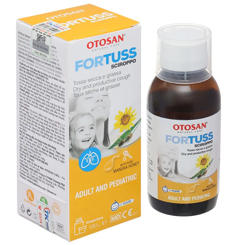 Siro ho Otosan ForTuss làm dịu cổ họng, giảm các triệu chứng ho chai 180g 3