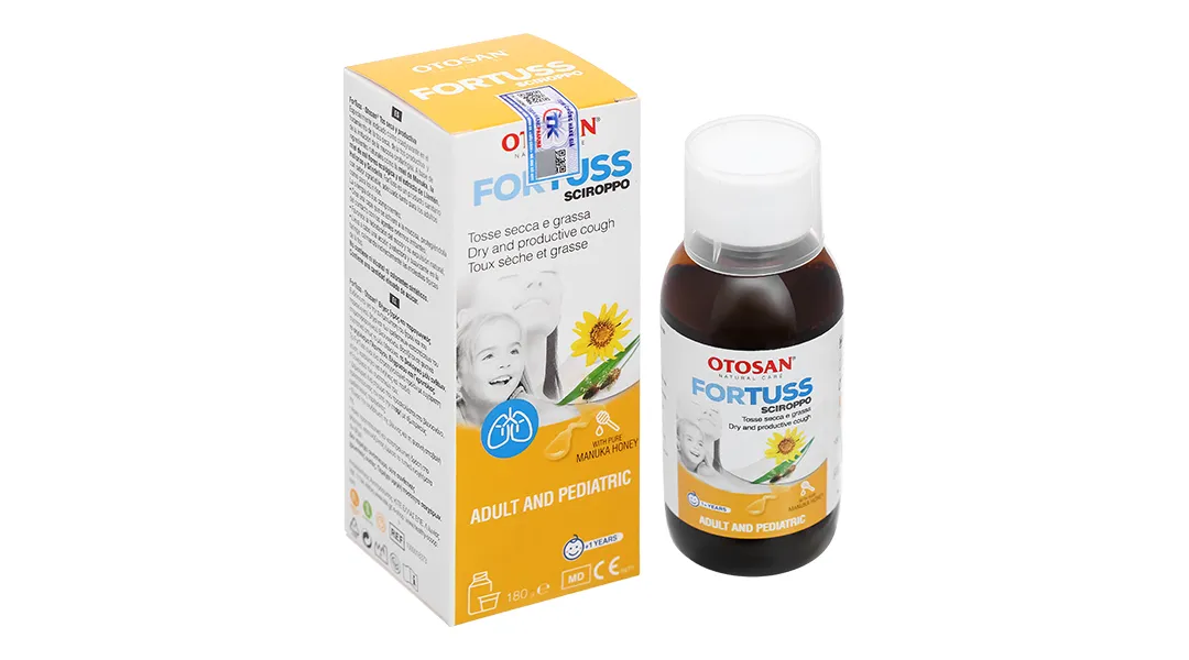 Siro ho Otosan ForTuss làm dịu cổ họng, giảm các triệu chứng ho chai 180g 14