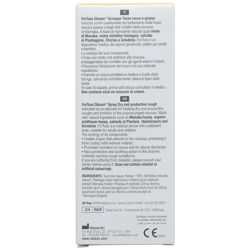 Siro ho Otosan ForTuss làm dịu cổ họng, giảm các triệu chứng ho chai 180g 7