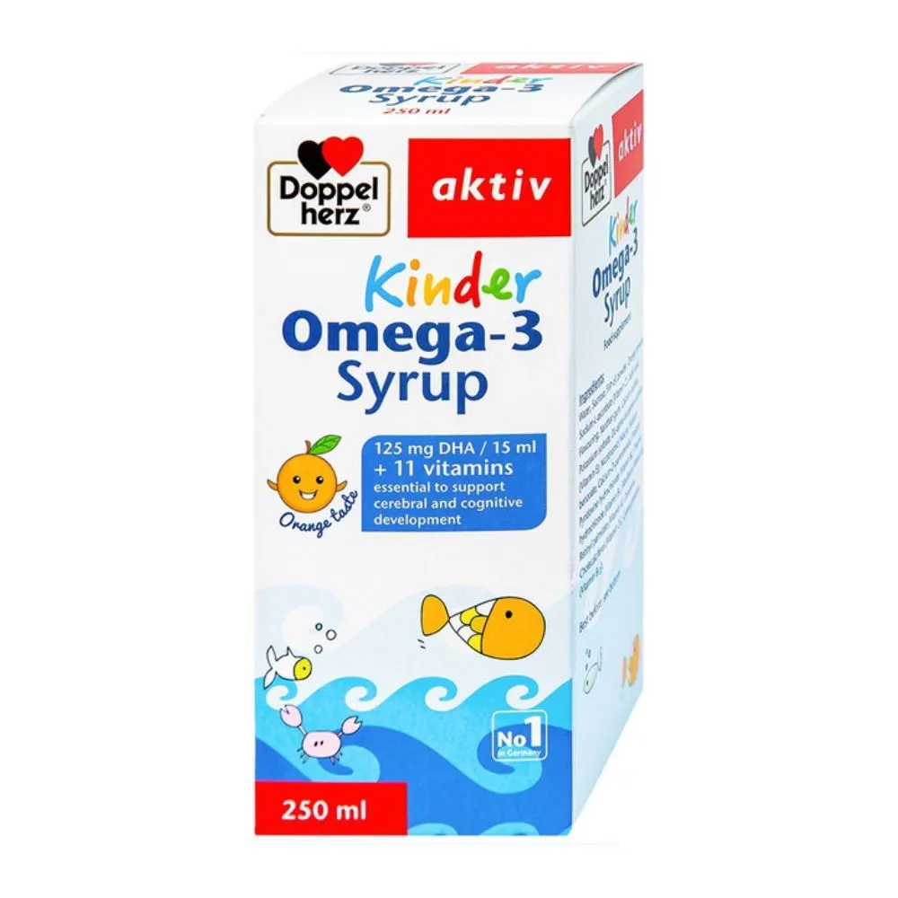 Siro Kinder Omega-3 Syrup Doppelherz Aktiv hỗ trợ phát triển não bộ (250ml) 2