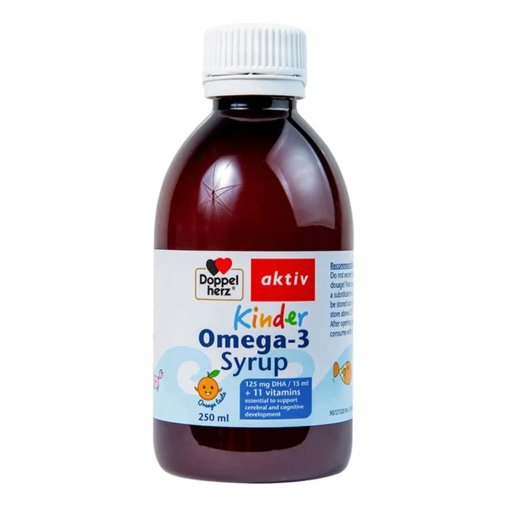 Siro Kinder Omega-3 Syrup Doppelherz Aktiv hỗ trợ phát triển não bộ (250ml) 3