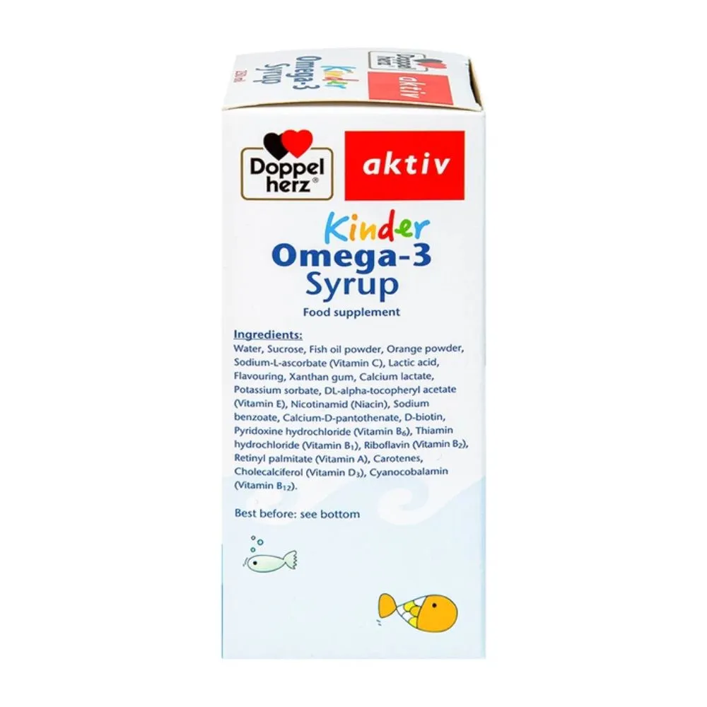 Siro Kinder Omega-3 Syrup Doppelherz Aktiv hỗ trợ phát triển não bộ (250ml) 4