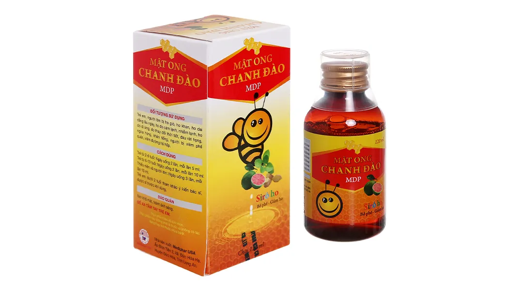 Thực phẩm bảo vệ sức khỏe Mật Ong Chanh Đào MDP (120ml) 2