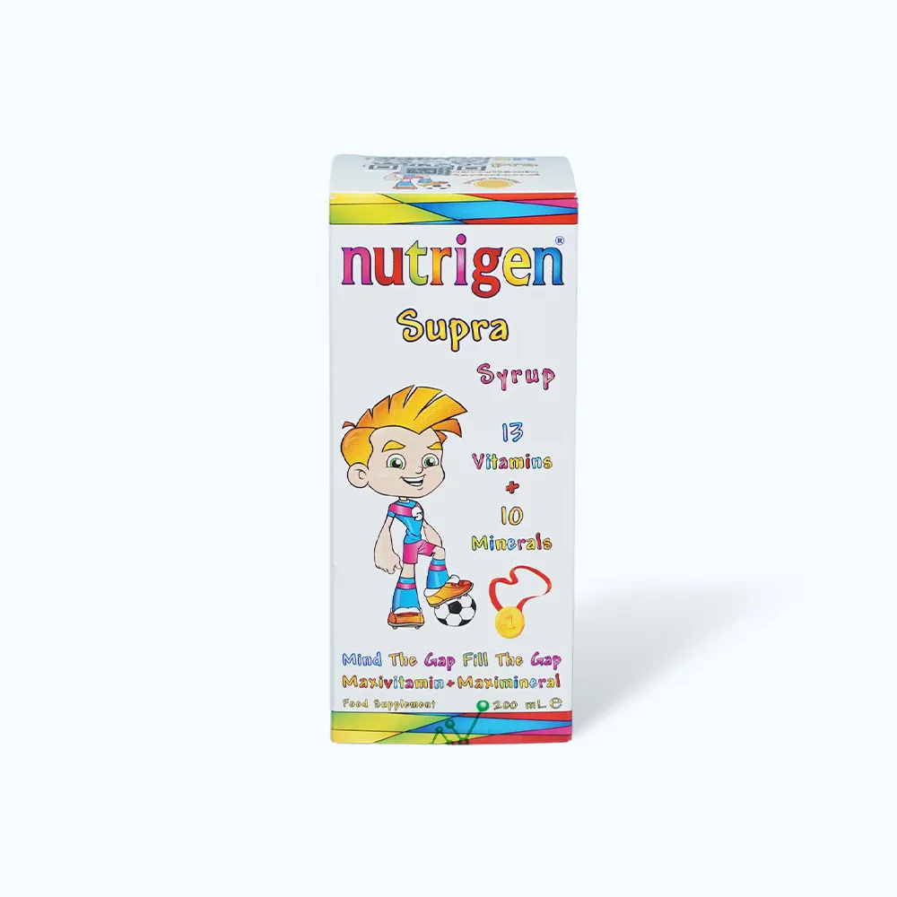 Siro Nutrigen Supra Syrup (chai 200ml) bổ sung vitamin và tăng đề kháng cho bé