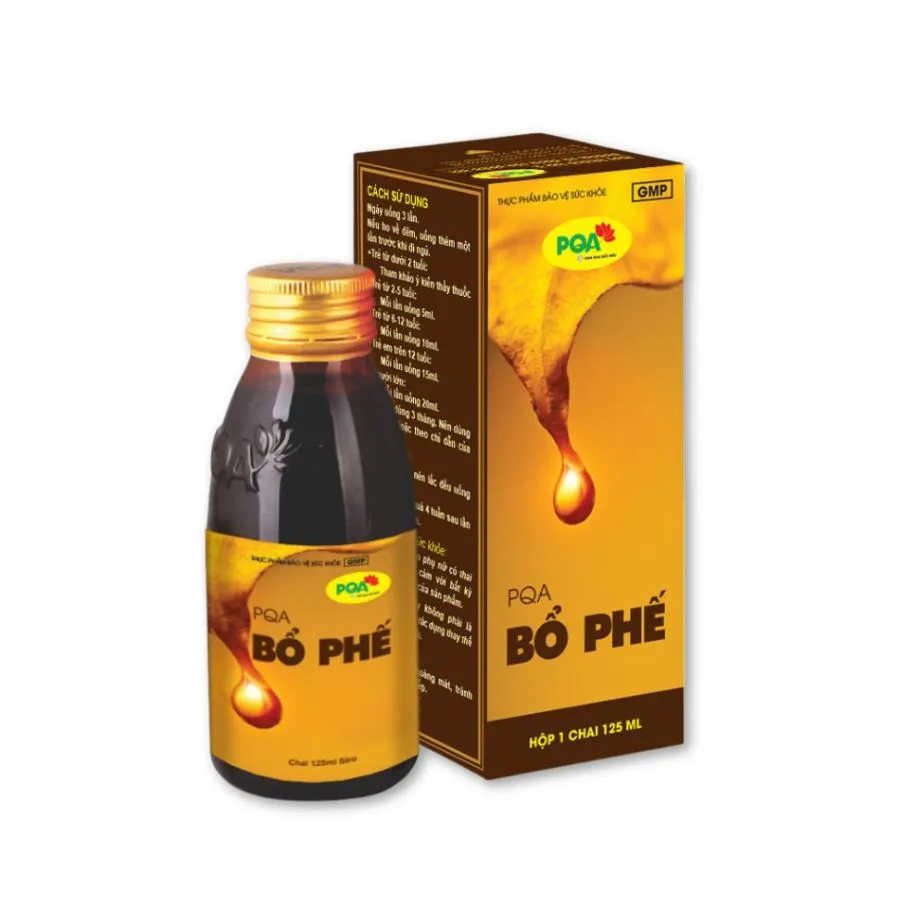 Siro PQA bổ phế, hỗ trợ giảm đờm, giảm ho, đau rát họng (125ml)