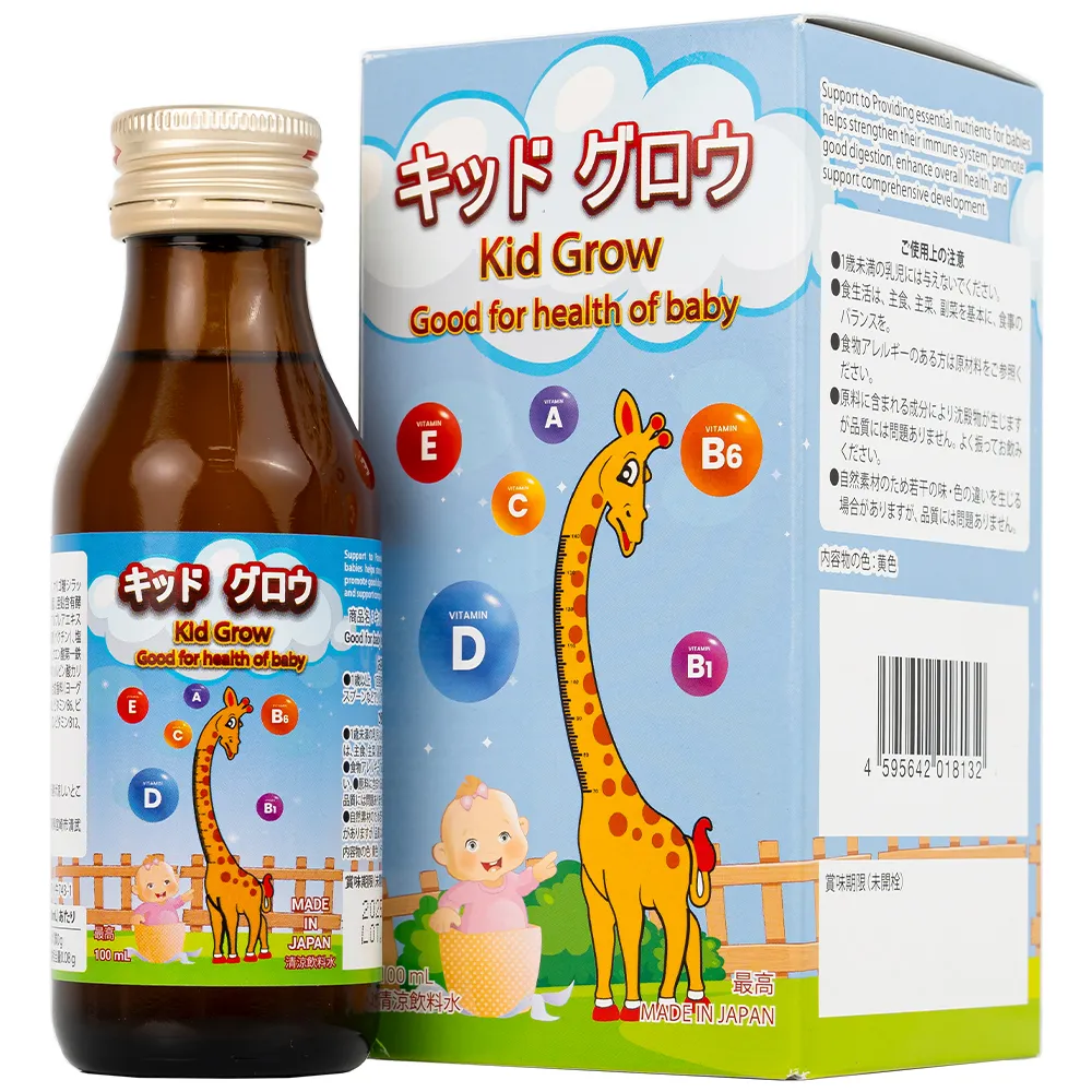 SIRO TĂNG CƯỜNG SỨC ĐỀ KHÁNG VÀ CHIỀU CAO CHO TRẺ KID GROW KENKO 100ML