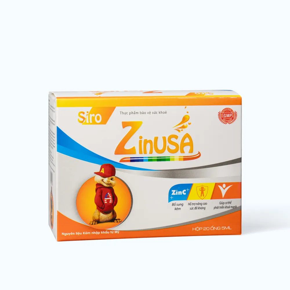 Siro Zinusa (Hộp 20 ống x 5ml) hỗ trợ bổ sung kẽm và tăng sức đề kháng 2