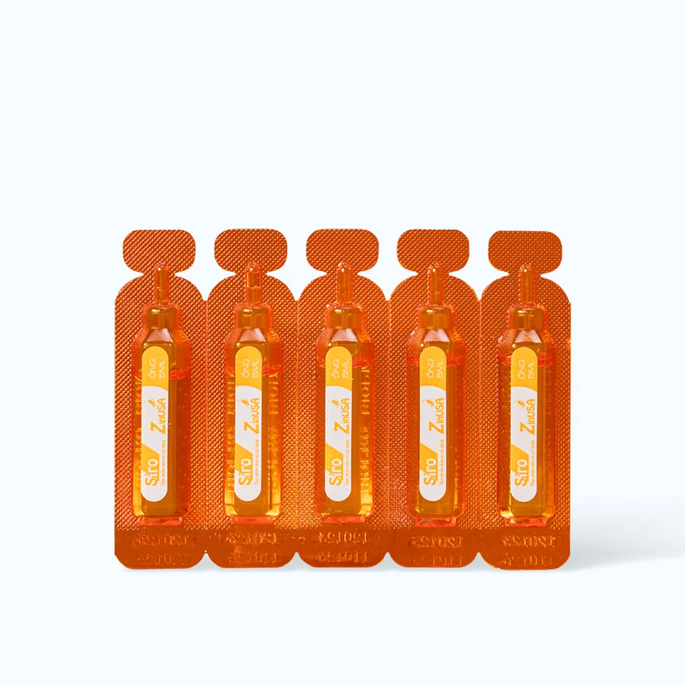 Siro Zinusa (Hộp 20 ống x 5ml) hỗ trợ bổ sung kẽm và tăng sức đề kháng 3