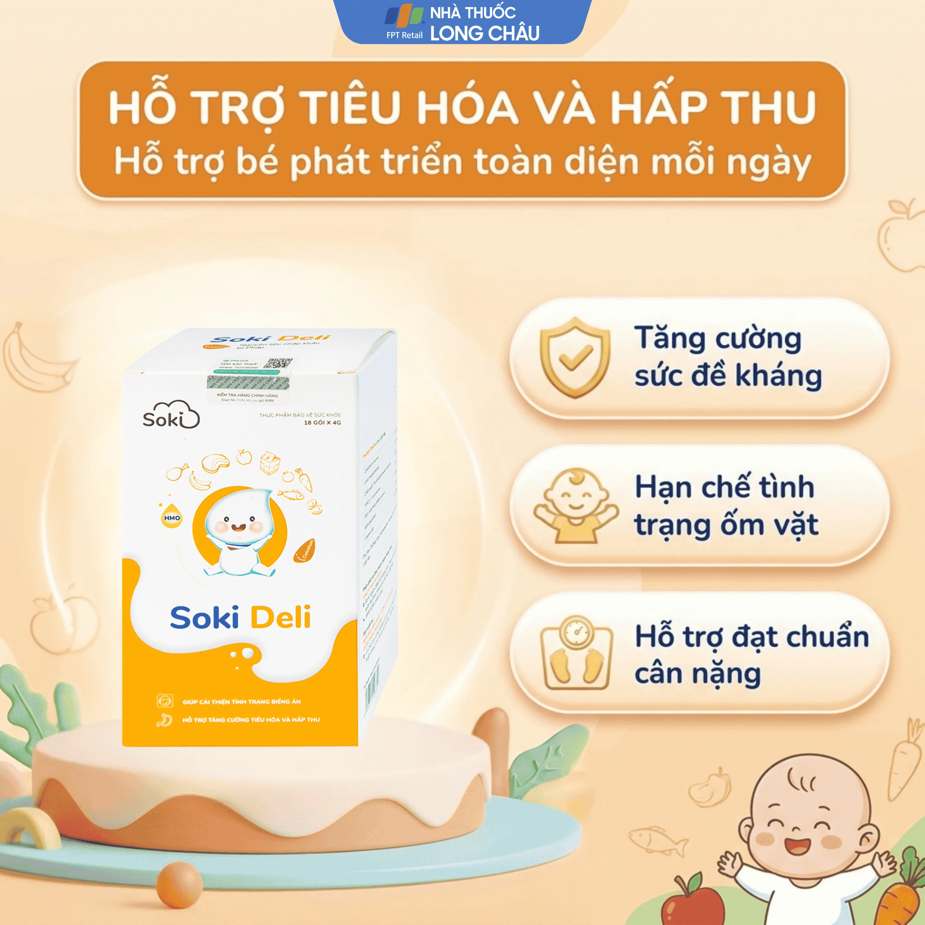 SOKI DELI GIÚP ĂN NGON 18 GÓI X 4G 4