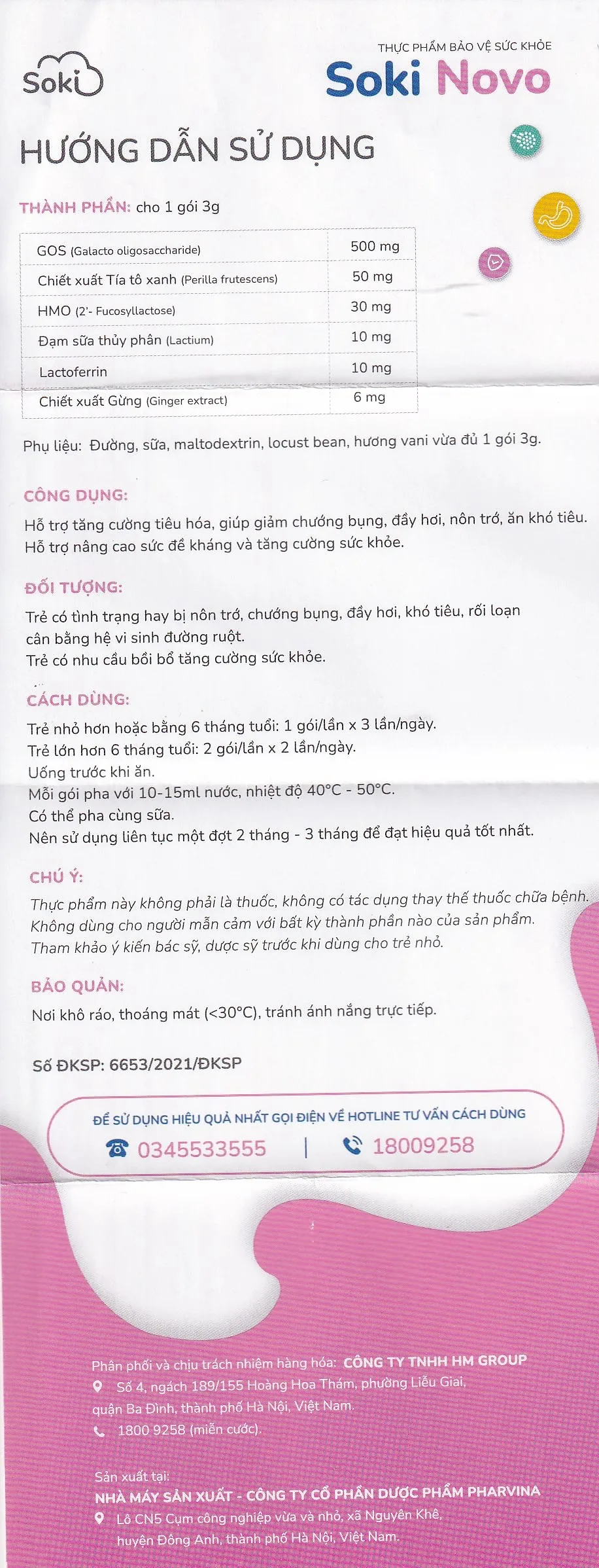 SOKI NOVO GIẢM NÔN TRỚ 18 GÓI X 3G 12