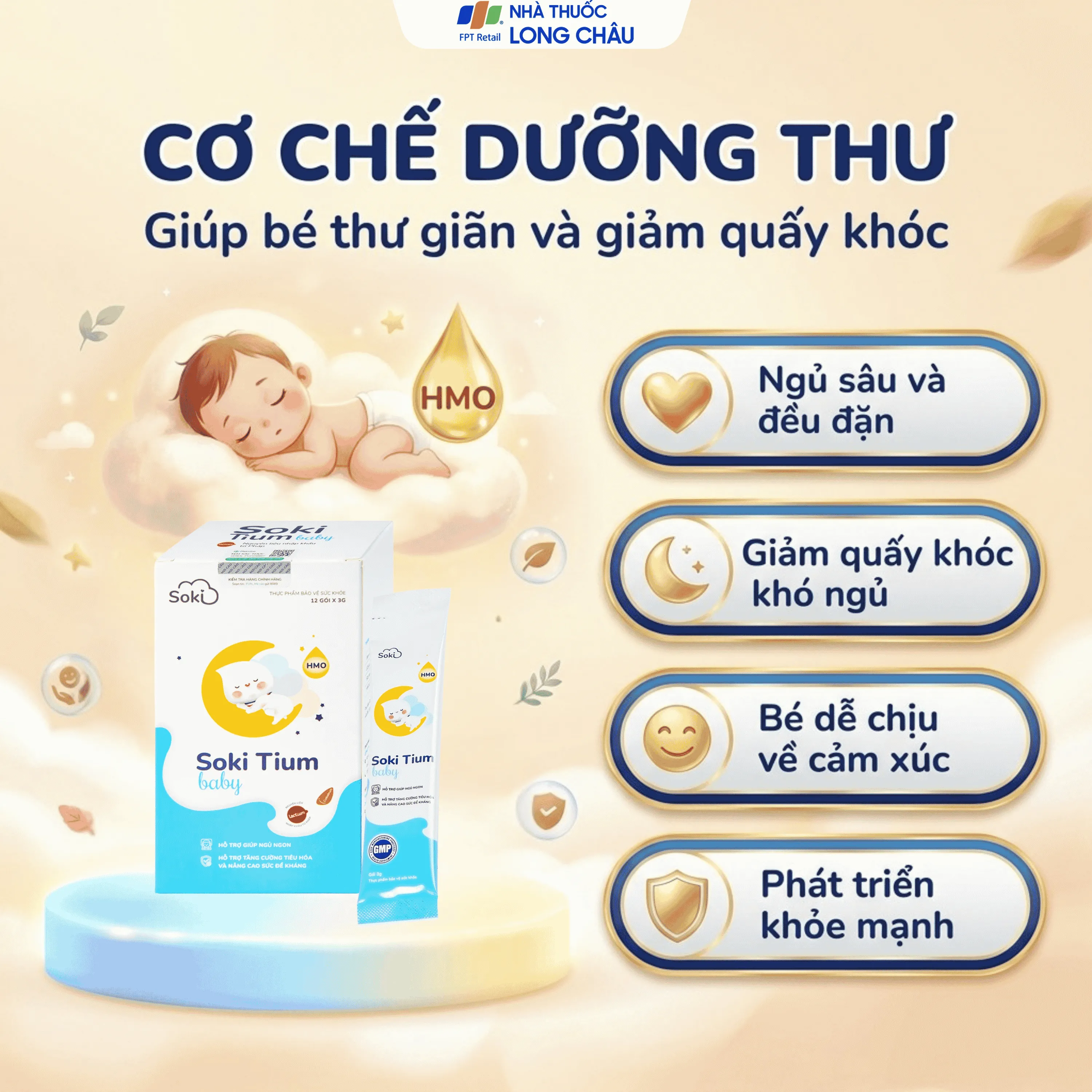 SOKI TIUM BABY GIÚP NGỦ NGON, ÊM BỤNG 12 GÓI X 3G 4